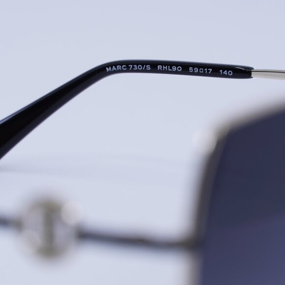 Marc Jacobs MARC 730/S 0RHL 9O Sunglasses Gold/Black Geometric Frame,Grey Lenses - Picture 6 of 9